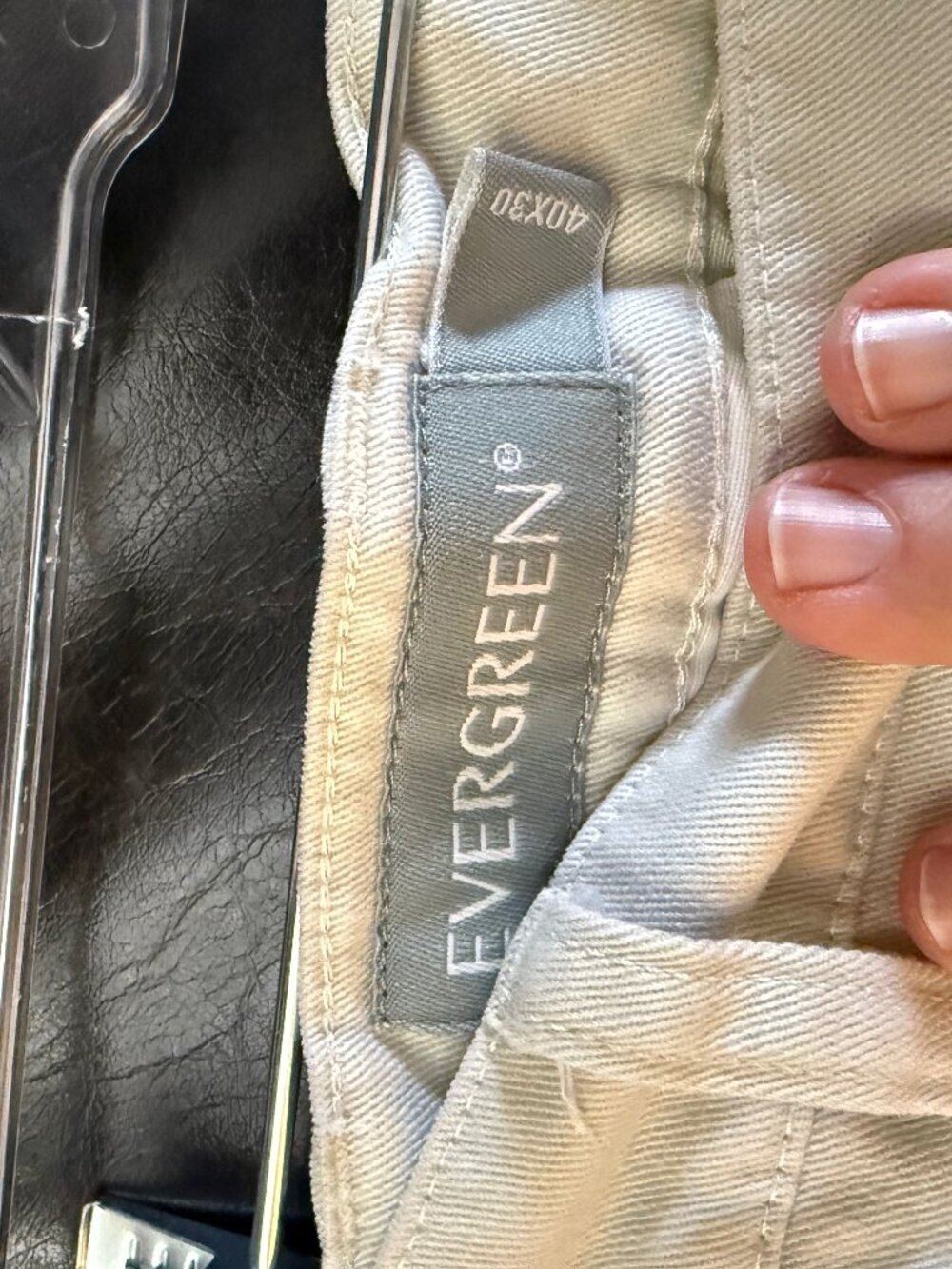 Evergreen Men's Cream Khakis 40x30